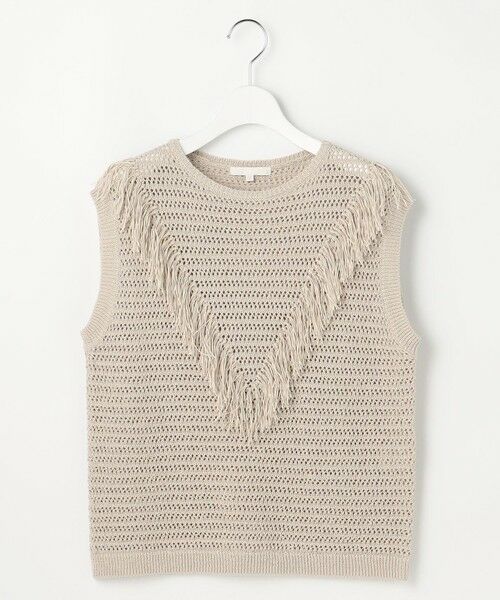 自由区 / ジユウク ベスト | 【SHIHOさん着用】リネンフリンジ ベスト | 詳細6