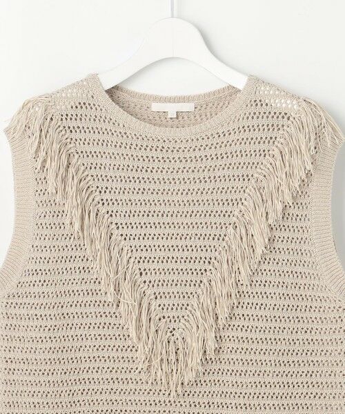 自由区 / ジユウク ベスト | 【SHIHOさん着用】リネンフリンジ ベスト | 詳細7