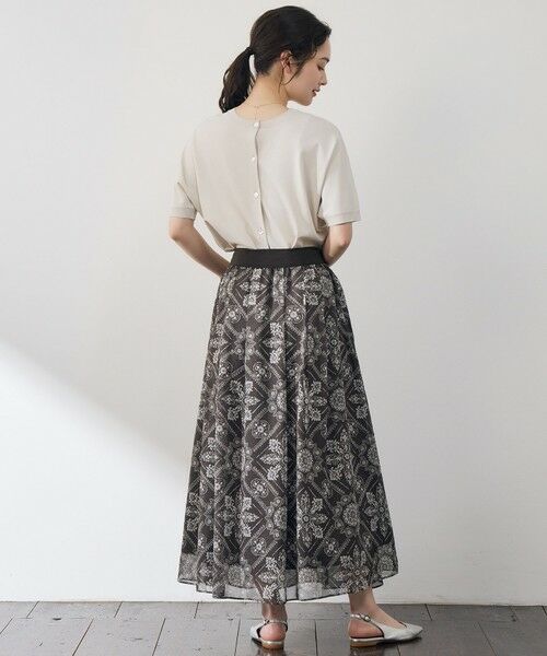 自由区 / ジユウク ミニ・ひざ丈スカート | 【カタログ掲載】ロータスタイルプリント スカート | 詳細7