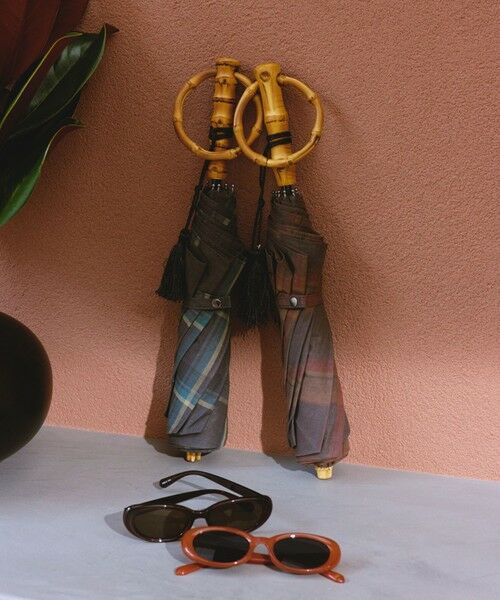 自由区 / ジユウク 傘 | エアリーチェック アンブレラ（グレー系チェック）