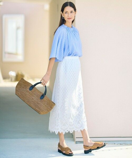 自由区 / ジユウク シャツ・ブラウス | 【ご好評素材・新型追加】リヨセルポプリンフリル ブラウス | 詳細3