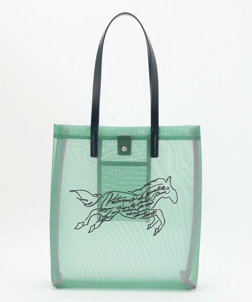 自由区 / ジユウク トートバッグ | 【カタログ掲載・コラボ・A4サイズ収納可】ホースメッシュトート バッグ（ブルー）