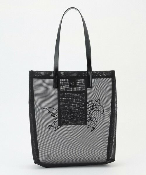 自由区 / ジユウク トートバッグ | 【カタログ掲載・コラボ・A4サイズ収納可】ホースメッシュトート バッグ（ブラック）