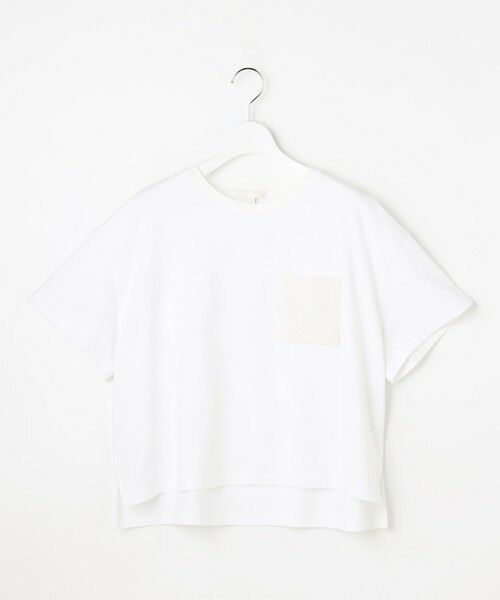 自由区 / ジユウク カットソー | スパングルポケットＴシャツ（オフ）