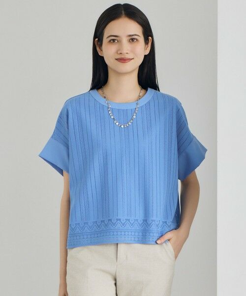 自由区 / ジユウク カットソー | 【カタログ掲載・2点SET】レースエッジ プルオーバー（ブルーグレー）