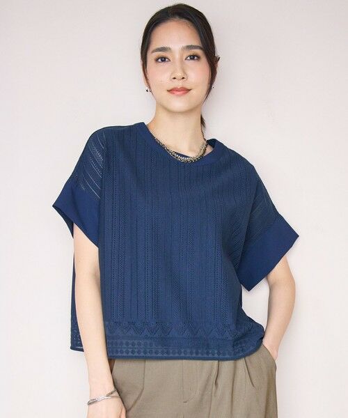 自由区 / ジユウク カットソー | 【カタログ掲載・2点SET】レースエッジ プルオーバー（ネイビー）