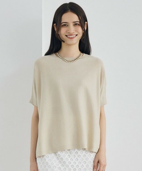 自由区 / ジユウク ニット・セーター | 【カタログ掲載】ドライシアーファインゲージプルオーバー ニット（ベージュ）