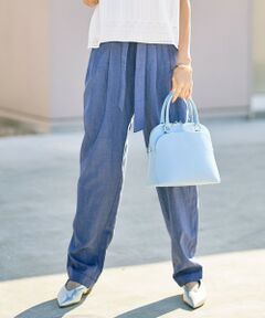 自由区 / ジユウク その他パンツ | 【カタログ掲載】コットンリネンシャンブレーテーパード パンツ