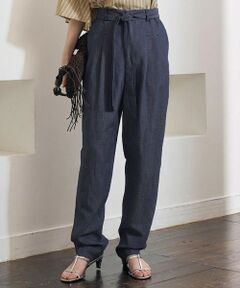 自由区 / ジユウク その他パンツ | 【カタログ掲載】コットンリネンシャンブレーテーパード パンツ