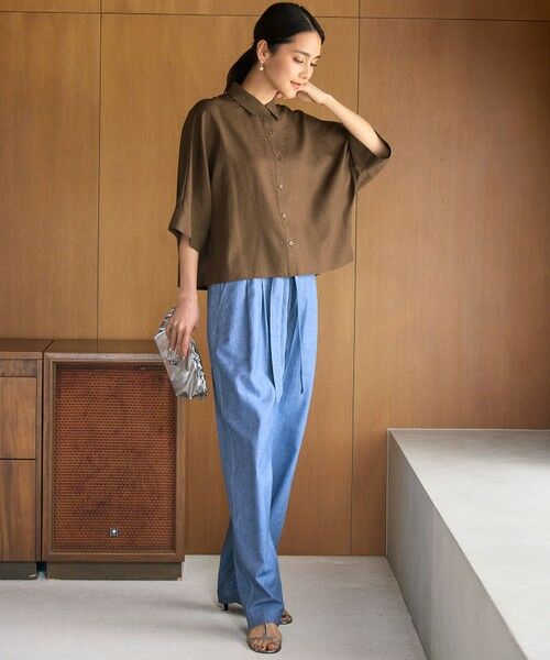 自由区 / ジユウク その他パンツ | 【カタログ掲載】コットンリネンシャンブレーテーパード パンツ | 詳細4