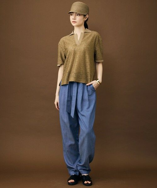 自由区 / ジユウク その他パンツ | 【カタログ掲載】コットンリネンシャンブレーテーパード パンツ | 詳細12