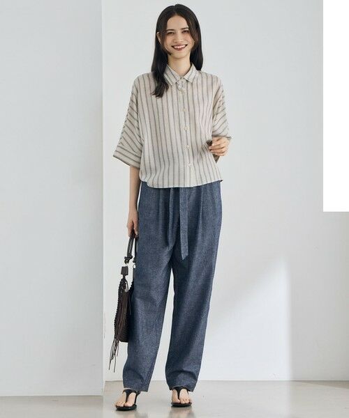 自由区 / ジユウク その他パンツ | 【カタログ掲載】コットンリネンシャンブレーテーパード パンツ | 詳細10