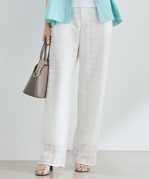 自由区 / ジユウク その他パンツ | 【カタログ掲載】ジオメトリックレース パンツ（オフ）