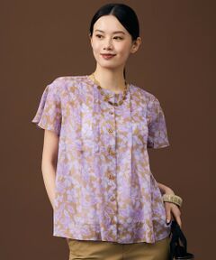 自由区 / ジユウク シャツ・ブラウス | ハーバリウムフラワープリント ブラウス