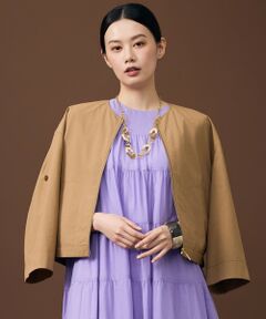 自由区 / ジユウク ブルゾン | 【SHIHOさん着用】ファンクショナルブロード ノーカラーブルゾン