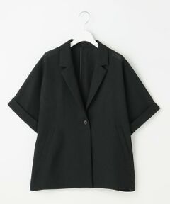 自由区 / ジユウク テーラードジャケット | 【カタログ掲載・人気素材・NEWアイテム】ラスティックメッシュハーフスリーブ ジャケット