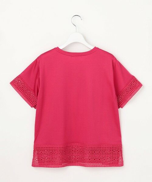 自由区 / ジユウク カットソー | 【色違いで揃える方多数】ナチュラルコットンハイゲージレースドッキング Tシャツ | 詳細11