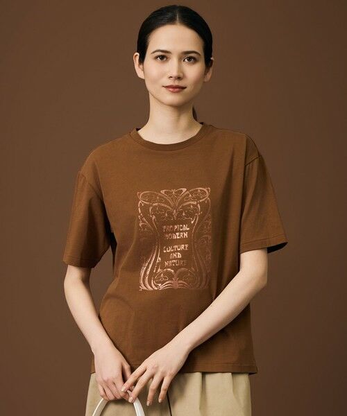 自由区 / ジユウク カットソー | 【カタログ掲載】アートグラフィック Tシャツ（テラコッタブラウン）
