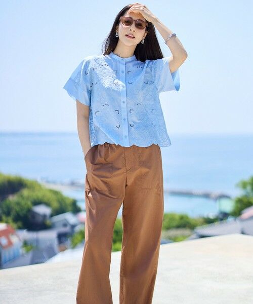 自由区 / ジユウク その他パンツ | 【SHIHOさん着用・セットアップ対応】ハイカウントブロードワイド ベイカーパンツ | 詳細17