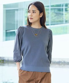 自由区 / ジユウク ニット・セーター | 【カタログ掲載】ハイツイストコットンアセテートデザイン プルオーバー