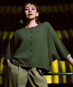 自由区 / ジユウク ニット・セーター | 【SHIHOさん着用・前後着用可・羽織りにも】ドライレーヨンストレッチフロントボタン プルオーバー