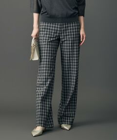 自由区 / ジユウク その他パンツ | 【定番人気・新色】TRギャバチェック柄ストレート パンツ