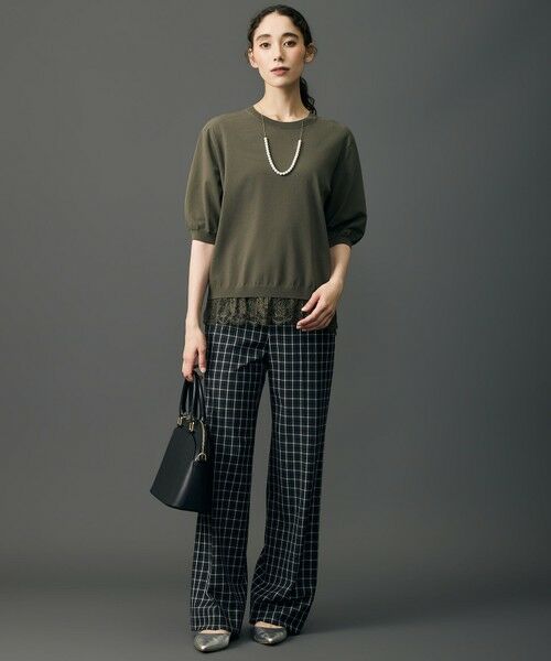 自由区 / ジユウク その他パンツ | 【定番人気・新色】TRギャバチェック柄ストレート パンツ | 詳細6