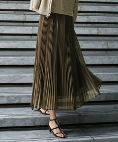 自由区 / ジユウク ミニ・ひざ丈スカート | 【SHIHOさん着用】シャイニーオーガンジープリーツ スカート