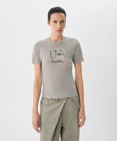 JNBY / ジェーエヌビーワイ Tシャツ | Velour Short Sleeve Top / ベロアショートスリーブトップス