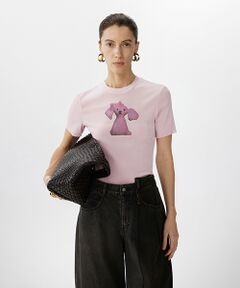 JNBY / ジェーエヌビーワイ Tシャツ | Velour Short Sleeve Top / ベロアショートスリーブトップス