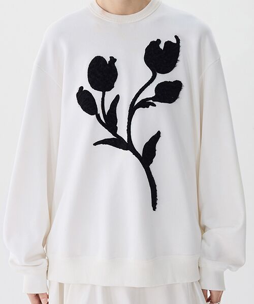 JNBY / ジェーエヌビーワイ スウェット | 3D Floral Sweatshirt / フローラルスウェットシャツ | 詳細5