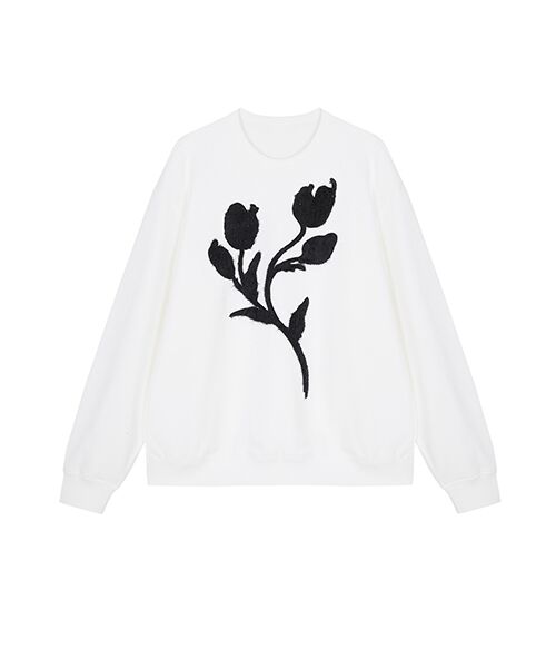 JNBY / ジェーエヌビーワイ スウェット | 3D Floral Sweatshirt / フローラルスウェットシャツ | 詳細7