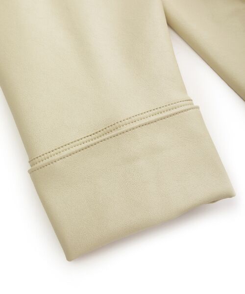 JNBY / ジェーエヌビーワイ ミニ丈・ひざ丈ワンピース | Faux Leather Shirt Dress /レザーシャツドレス | 詳細24