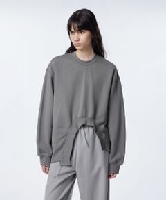 JNBY / ジェーエヌビーワイ スウェット | Sporty Curved-hem Sweatshirt /カーブヘム スウェットシャツ