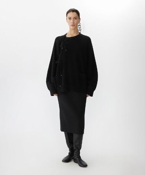 JNBY / ジェーエヌビーワイ ミニ・ひざ丈スカート | Elegant Ribbed Knit Pencil Skirt / リブニットスカート | 詳細5