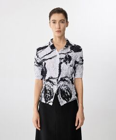JNBY / ジェーエヌビーワイ シャツ・ブラウス | Brushstroke Floral Crinkled Shirt / シャツブラウス
