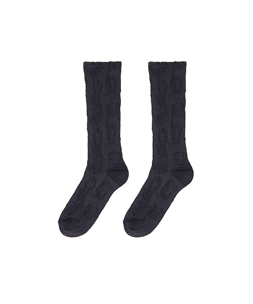 JNBY/ジェーエヌビーワイ Textured Jacquard Socks CHARCOAL GRAY ONE SIZE JNBY/ジェーエヌビーワイ Textured Jacquard Socks CHARCOAL GRAY ONE SIZE