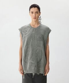 JNBY / ジェーエヌビーワイ ベスト | Distressed Bloom Knit Vest / ニットベスト