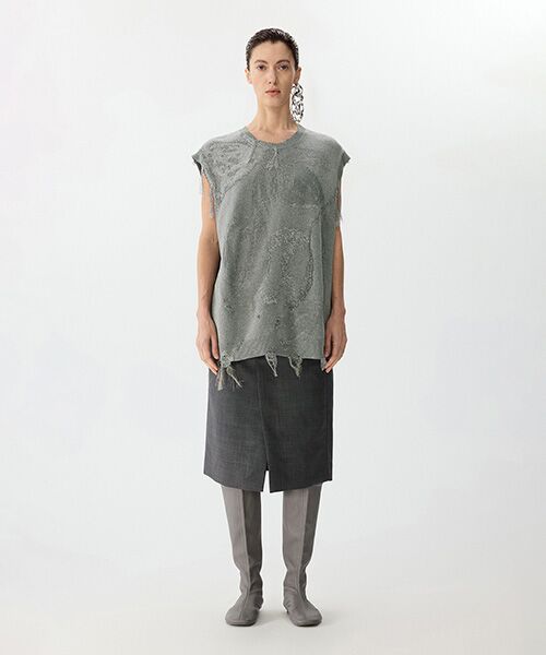 JNBY / ジェーエヌビーワイ ベスト | Distressed Bloom Knit Vest / ニットベスト | 詳細11