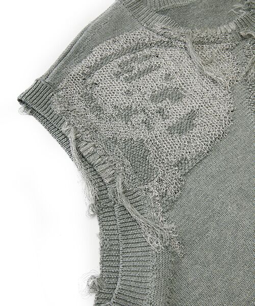 JNBY / ジェーエヌビーワイ ベスト | Distressed Bloom Knit Vest / ニットベスト | 詳細19
