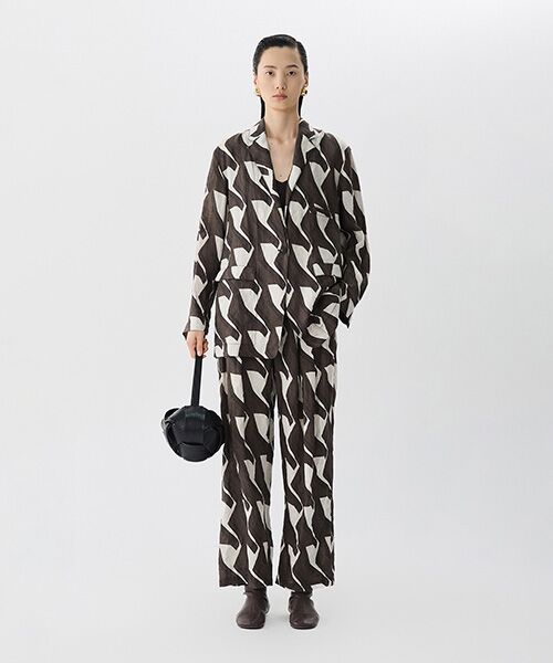 JNBY / ジェーエヌビーワイ テーラードジャケット | Urban Graphic Linen Jacket / リネンジャケット | 詳細4