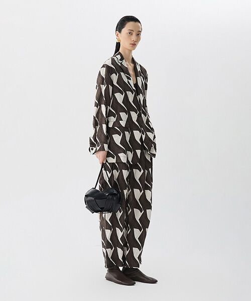 JNBY / ジェーエヌビーワイ テーラードジャケット | Urban Graphic Linen Jacket / リネンジャケット | 詳細5