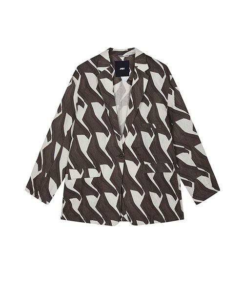 JNBY / ジェーエヌビーワイ テーラードジャケット | Urban Graphic Linen Jacket / リネンジャケット | 詳細7