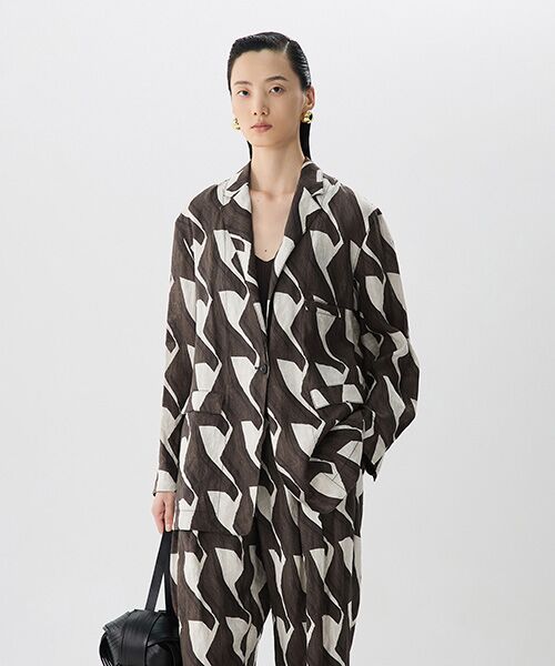 JNBY/ジェーエヌビーワイ Urban Graphic Linen Jacket LINEN M JNBY/ジェーエヌビーワイ Urban Graphic Linen Jacket LINEN M