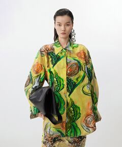 JNBY / ジェーエヌビーワイ シャツ・ブラウス | Abstract Bloom Stripe Shirt / フローラルストライプシャツ