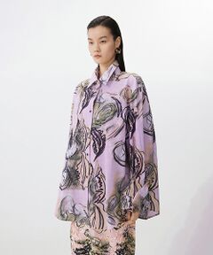 JNBY / ジェーエヌビーワイ シャツ・ブラウス | Abstract Bloom Stripe Shirt / フローラルストライプシャツ