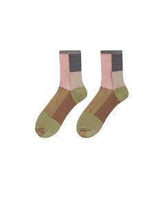 JNBY / ジェーエヌビーワイ ソックス | Color-block Sparkle Socks / カラーブロックソックス