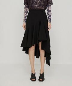 JNBY / ジェーエヌビーワイ ミニ・ひざ丈スカート | Asymmetric Hem Stretch-nylon Midi Skirt / アシンメトリースカート