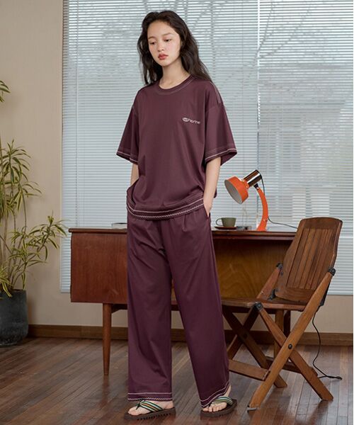 JNBY / ジェーエヌビーワイ ルームウェア | HOME Basic Loose-cut Genderless Cotton T-shirt / ジェンダーレスコットンTシャツ | 詳細13