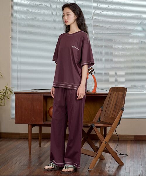 JNBY / ジェーエヌビーワイ ルームウェア | HOME Basic Cotton Relaxed-leg Trousers / リラックスパンツ | 詳細11